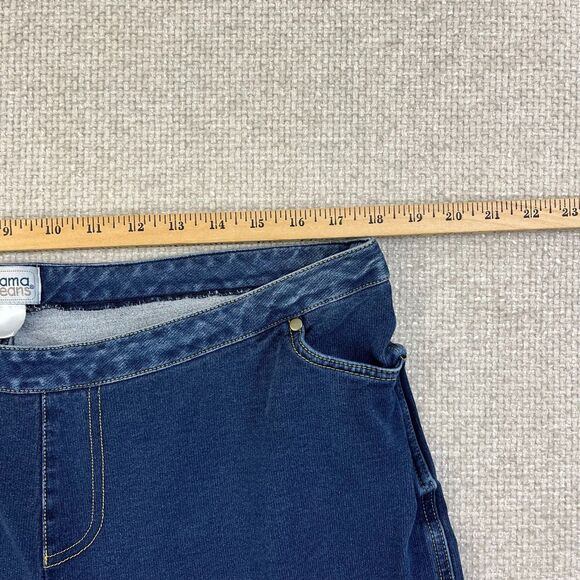 Pajama Jeans Women's Size Large Stretch Pull On Drawstring Blue Dark Wash - Picture 7 of 10